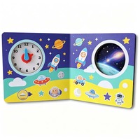 Cetak Buku Edukasi Bayi & Anak - Desain Jam yang Menyenangkan untuk Belajar, Bahan Kertas, Tersedia OEM