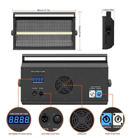 Projecteur LED 200W 864RGB+96Blanc 48+8 Segments Stroboscope Contrôle Sonore DMX Super Lumineux pour DJ, Discothèque, Club, Spectacle, Éclairage de Scène et de Fête