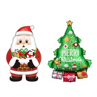 Ballons de Noël en aluminium gonflables à l'hélium, flottants, Père Noël, bonhomme de neige, renne, sapin, ballons de fête