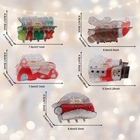 Vente en gros usine : Pince à cheveux mignonne de Noël, série pailletée, pince requin, logo personnalisé, accessoire pour chignon femme