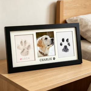 <span class=keywords><strong>Cornice</strong></span> <span class=keywords><strong>Portafoto</strong></span> in Legno Personalizzabile <span class=keywords><strong>con</strong></span> Impronta di Zampa di Animale Domestico, 3 Aperture, <span class=keywords><strong>Cornice</strong></span> Ricordo <span class=keywords><strong>con</strong></span> Incisione di <span class=keywords><strong>Nome</strong></span> e Data, Regalo Commemorativo per Cani e Gatti - Product Image 1