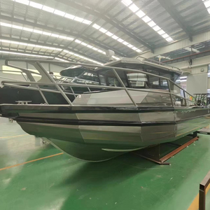 Barco de pesca de aluminio de velocidad soldada de lujo de 25 pies y 7,5 m con paseo para pescador - Product Image 1