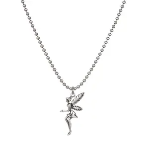 Jachon ange 925 collier en argent Sterling pendentif à breloque bijoux personnalisés bijoux mode collier de fée pour les femmes