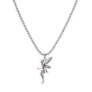 Jachon Angel 925 Sterling Zilveren Ketting Charme Hanger Sieraden Aangepaste Sieraden Mode Fee Ketting Voor Vrouwen