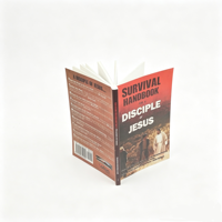 Mini livre imprimé offset économique, avec découpe, design personnalisable, reliure parfaite, couverture souple, impression personnalisable