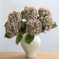 Fleurs artificielles imprimées en 3D, Hortensia à toucher réel, hydratantes, pour la décoration de la maison, mariage, salon