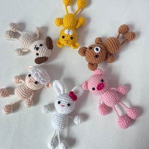 Llavero Colgante de Animalito Adorable Tejido a Mano con Paja, Producto Terminado para Bolsos Artesanales Tejidos a Mano, Venta Directa de Fábrica - Product Image 2