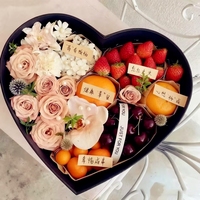 Emballage cadeau personnalisé pour la Saint-Valentin, boîte cadeau de luxe en carton rigide blanc avec couvercle et fond, boîte cadeau en forme de cœur pour un anniversaire