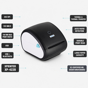 <span class=keywords><strong>Imprimante</strong></span> d'étiquettes thermiques haute vitesse 203 DPI avec USB <span class=keywords><strong>Bluetooth</strong></span> <span class=keywords><strong>WiFi</strong></span>, <span class=keywords><strong>imprimante</strong></span> thermique directe 4x6 pour les vendeurs e-commerce - Product Image 3