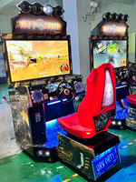Machine de course de simulation de conduite de jeu vidéo de grande taille pour deux joueurs, équipement d'amusement de jeu vidéo de type Barbarian Magic Drive