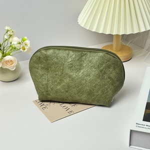 Sac de rangement cosmétique portable personnalisable BOSHIHOHO en Tyvek, sac de toilette en papier kraft pour femmes, fermeture éclair pour usage quotidien - Product Image 3