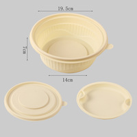 Op maat gemaakte, biologisch afbreekbare, PFAS-vrije, magnetronbestendige, composteerbare salade- en soepkommen van gevormd pulp van suikerrietbagasse en maïszetmeel