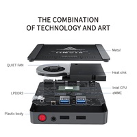 Mini PC Beelink T4 PRO, Top 10 en Juegos, Intel N3350, 4G, 64G, Wins10, Computadora Industrial para Escuela y Banco, Computadora Stick T4pro