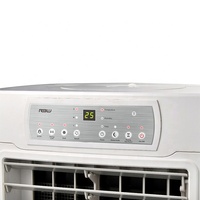 Ventilador de Refrigeración Portátil con Tanque de Agua Desmontable de 45L, Enfriador de Aire Evaporativo de Panal con Ruedas Universales
