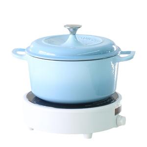 Marmite en fonte émaillée Qianleou Duke 24 cm, marmite à soupe isolée, cuiseur vapeur avec ustensiles - Product Image 5