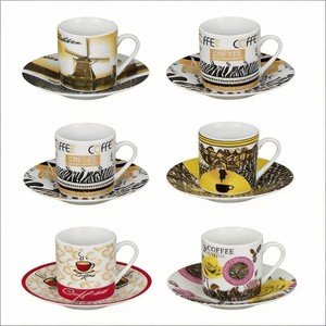 Juego de Tazas de Café Espresso de Diseño Contemporáneo y Ecológico de 90cc, Taza y Platillo de Porcelana Económicos, Juego de Taza y Platillo Pequeños para Café - Product Image 2