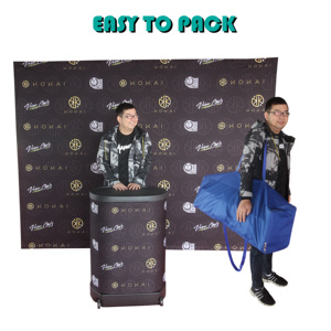 Portable Foldable 8Ft Custom <b>Large</b> Pop up Banner with Aluminum <b>Frame</b> Lightweight Durable Display for Trade Shows - Product Image 5