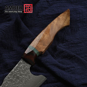 Nuevo Diseño, Cuchillo Kiritsuke Damasco Hecho a Mano de 67 Capas, Patrón Martillado con Acabado Ácido, con Cómodo Empuñadura Arqueada de Madera Dura - Product Image 4
