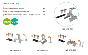 Support de panneau solaire <span class=keywords><strong>pour</strong></span> toit métallique, pince <span class=keywords><strong>pour</strong></span> tôle trapézoïdale, support de <span class=keywords><strong>montage</strong></span> solaire, crochet solaire - Product Image 6