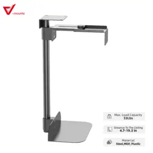 V-mounts ErgoSpot Universal Under Desks PC Case Holder Adjustable CPU Mount Cold Rolled Steel Computer Main Frame VM-HED-B