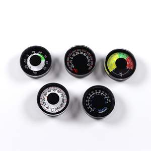 Thermomètre à cadran rond 27W, 27mm, double échelle métallique Celsius Fahrenheit, surveillance environnementale, aucune alimentation requise - Product Image 2