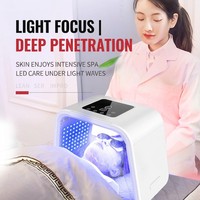 Masque de beauté LED rechargeable par USB, 7 modes de couleur, contrôleur détachable, appareil de spa facial à domicile