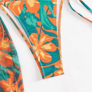 Popular Jacquard Women Swimwear Zigzag Push up Trim Swimsuits Custom 2024 Spring Summer Swimwear Collection - Product Image 3