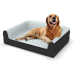 Egg Crate Waterproof Memory Foam Orthopedic Removable Washable Cover Dog Bed For Pet