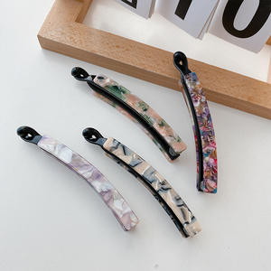 Jepit Rambut Pisang Retro Asetat DOWELL untuk Wanita Aksesori Rambut Gaya Vintage - Product Image 4