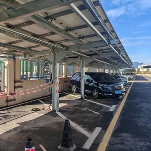 Système de montage solaire monocanal simple face pour carport, inclinaison 5-10°, orientation portrait, <span class=keywords><strong>panneaux</strong></span> 590-600W, garantie 10 ans pour 2 - Product Image 3