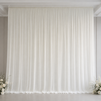 Rideaux de fond de scène en tissu de soie glacée perlée, brillants, en polyester, pour mariages et événements, couleurs personnalisées, vente en gros