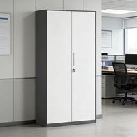 Armoire de bureau en acier verrouillable avec étagères réglables, conception à 2 portes pour le rangement de dossiers, fournitures de bureau, organisation du bureau à domicile