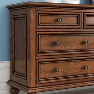 Camera da letto mobili Accento dresser/Petto con 7 cassetti marrone - Product Image 3