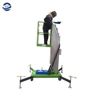 घरेलू उपयोग के लिए पोर्टेबल विंडो क्लीनिंग लिफ्ट हाइड्रोलिक वर्टिकल सीढ़ी एल्यूमीनियम मिश्र धातु लिफ्ट