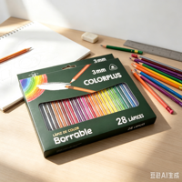 Crayons de couleur effaçables en plastique sans bois de 7,5 pouces, mine de 3 mm, triangulaires, EN71, Lapiz De Color, pour fournitures scolaires, dessin pour enfants