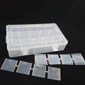 Pratica scatola di immagazzinaggio trasparente rettangolare impermeabile per piccole parti contenitore a scomparto staccabile per perline - Product Image 4