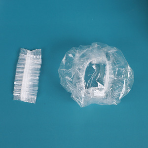 Disposable leak-proof <b>strip</b> <b>plastic</b> shower cap for ear protection, PE ear covers for hair dyeing and hair treatment, free - Product Image 3