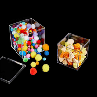 Boîtes en acrylique transparentes carrées en gros pour présentation, boîte en acrylique de 6 cm pour bonbons et rangement de bijoux