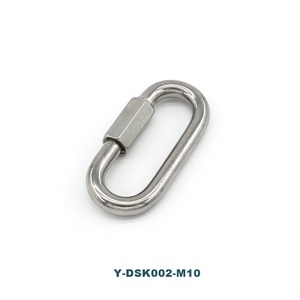 Boucle de connexion à verrouillage manuel à lien <span class=keywords><strong>rapide</strong></span> Anneau en acier inoxydable Mousqueton Clip Crochet de matériel d'<span class=keywords><strong>escalade</strong></span> en laiton et en fer - Product Image 3