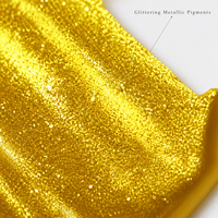 Peinture liquide en résine à effet feuille d'or métallique pour la restauration de meubles, les loisirs créatifs, le métal, la toile et la décoration intérieure - Application au pinceau/au pulvérisateur