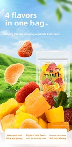 Zhongbao Snack de fruits mélangés séchés, saveurs pêche, fraise, <span class=keywords><strong>orange</strong></span>, mangue, fruit du dragon, en tranches, en vrac, prêt à consommer, 500g, OEM - Product Image 6
