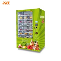 Máquina Expendedora de Alimentos Frescos XY con Pago por Monedas y Código QR, 24 Horas, Automática, de Acero Inoxidable, con Refrigeración por Compresor