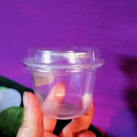 Pot à Yaourt et à Glace de 70 mm 115 ml, Récipient en Plastique avec Film Thermorétractable Personnalisé pour Logo, Tasse avec Couvercle en Feuille d'Aluminium, Fabriqué en Chine