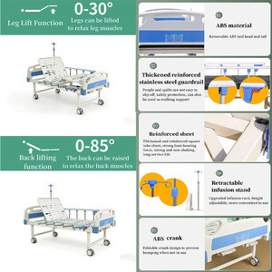 Cama <span class=keywords><strong>de</strong></span> <span class=keywords><strong>Hospital</strong></span> Manual con Barandillas, 2 Funciones, Plegable, para Uso Médico o Hospitalario, con Dos Manivelas, Buen <span class=keywords><strong>Precio</strong></span> - Product Image 2