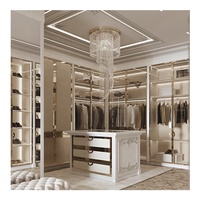 Armoires modernes à vêtements bon marché White Shaker Closet Wall Reach dans les systèmes de placard pour dressing et chambre à coucher