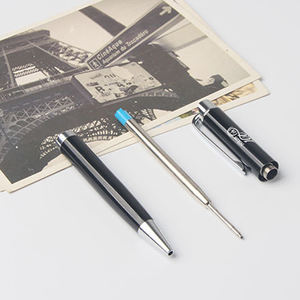Stylo Bille Classique Promotionnel Fourniture Directe Usine Logo Personnalisé Pointe 1.0mm Encre Noire/Bleue Style Métal Nouveauté Marque - Product Image 3