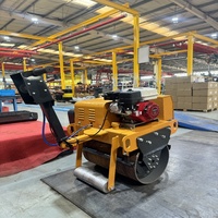 Rouleau compresseur vibrant à tambour unique, mini-compacteur d'asphalte portatif, petit rouleau compresseur pour la construction de chaussées autoroutières