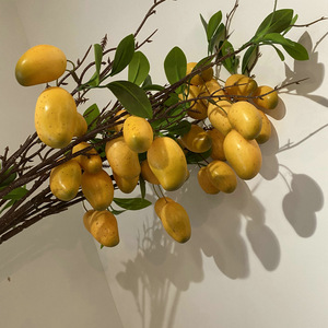 Branches artificielles de mangue Queyiyi, 94 cm de haut, jaunes et rouges, décoration pour la maison, l'hôtel, les mariages et les arrangements floraux - Product Image 4