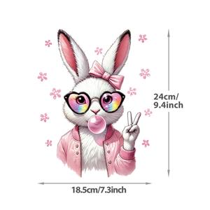 New MAMA Easter Coquette Bunny Bow Designs Custom Screen Print for Transfers Ready Press Heat Transfer <b>Stickers</b> for Glass Cup - Product Image 6