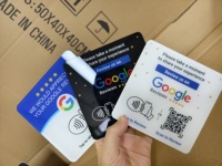 Support de table en acrylique 12 cm pour avis Google, compatible NFC213, pour avis en espagnol, français, italien et autres langues, prêt à être expédié